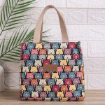 Denim Fabrics Cartoon Lunch Bag
