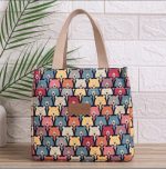 Denim Fabrics Cartoon Lunch Bag