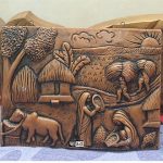 Terracotta Wall Hanging Gram Bangla